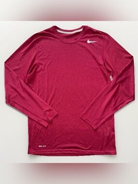 Nike Men’s Long Sleeve Dri-FIT Shirt - Burgundy